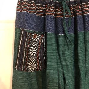 New! Never worn women’s/unisex hippie genie pants w pocket, made in Thailand